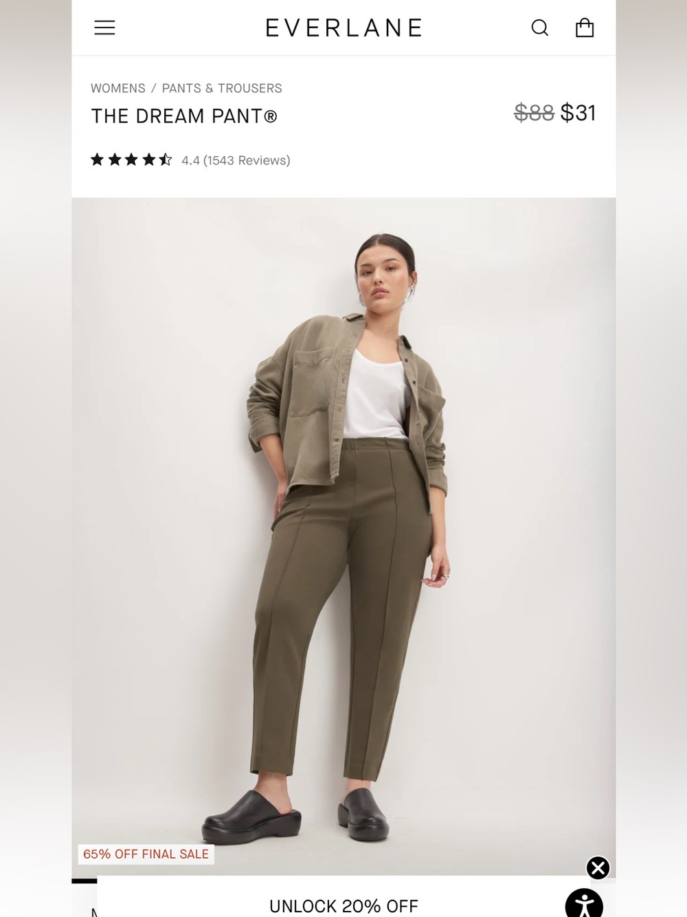 Everlane Women's The Dream Pant in Heathered Charcoal